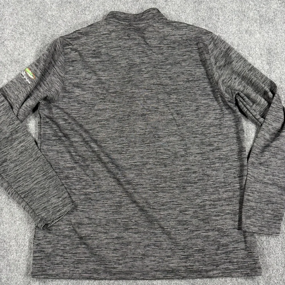Nike Golf 1/4 Zip Pullover Mens XL Gray Striped Performance Coeurd Alene Victory